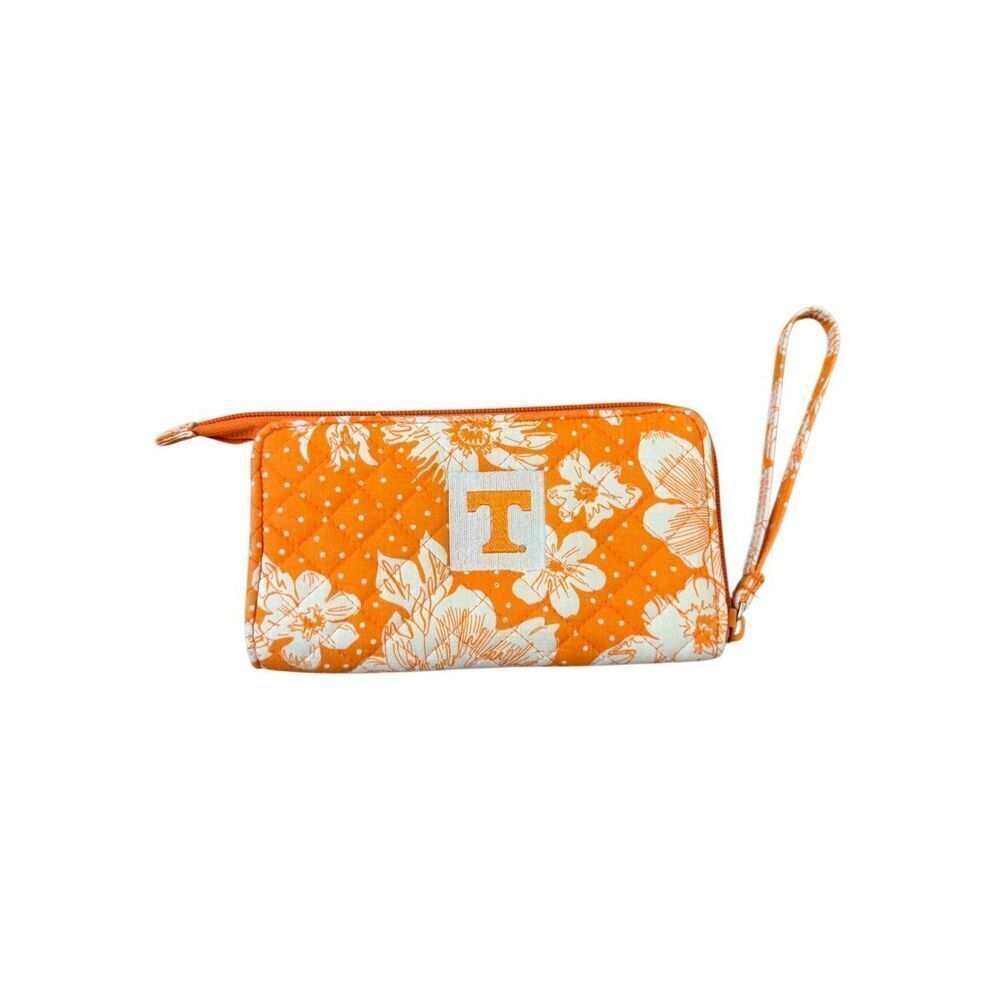 Vera Bradley Tennessee Volunteers Rain Garden Front-Zip Wristlet UT